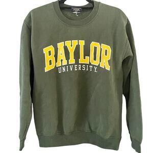 Vintage Baylor University Green Crewneck Adult Small